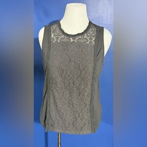 Maurices Gray Lace Sleeveless Top